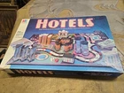 Vintage 1987 HOTELS Board Game Milton Bradley Real Estate  Complete Except 1 Die