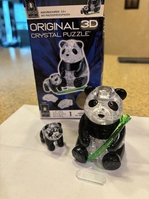 BePuzzled 31083 Original 3D Crystal Puzzle Panda and Baby - 50 Pieces COMPLETE