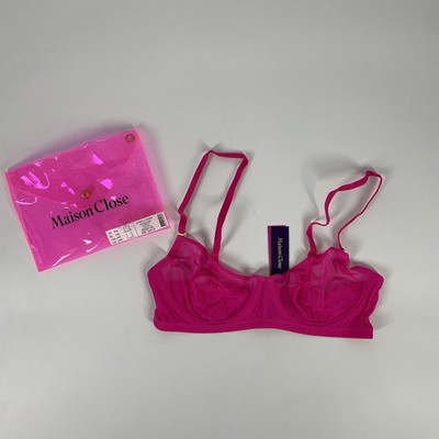 Maison Close Corps A Bra 3 Neon Pink 34D Large