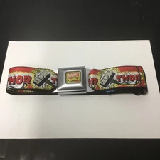 Buckle Down Seatbelt Buckle Men's Belt Marvel Thor Mjolnir Adjustable