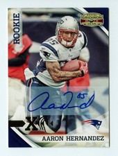 H848 AARON HERNANDEZ RC AUTO 2010 GRIDIRON GEAR 57/299 #151 PATRIOTS RARE SP