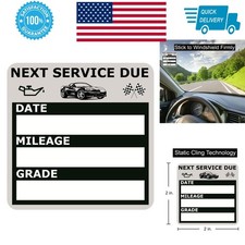 Oil Change Stickers 120 Count Static Cling Reminder Decals for Windshield