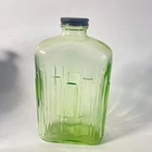 Vintage Achor Hocking Uranium Green Depression Glass Fridge Water Bottle