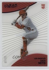 2023 Panini Chronicles Clear Vision Purple 7/25 Zach Neto #10 1t4y