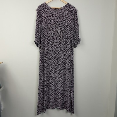 Nobody's Child Kleid Damen UK 18 Schwarz Herzmuster Maxi Rüschen Alltag