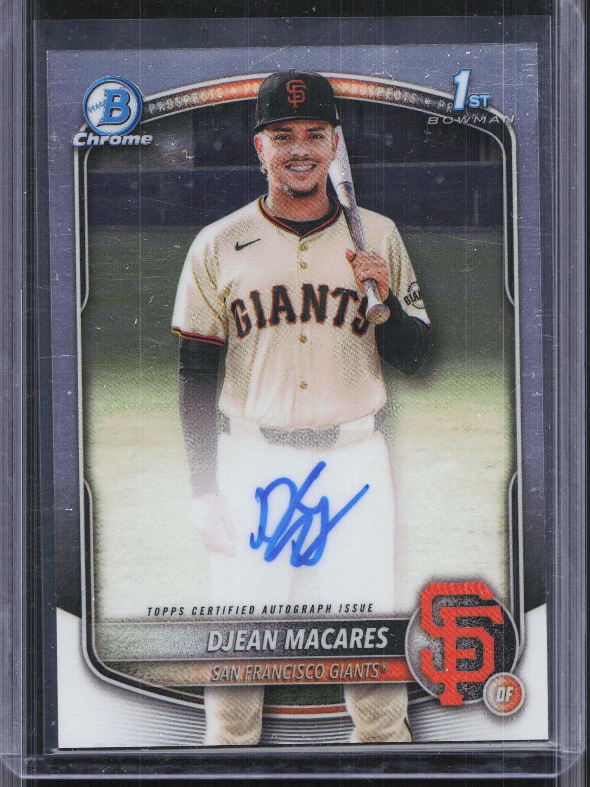 2025 Bowman Chrome #CPA-DM Djean Macares Prospect Autographs