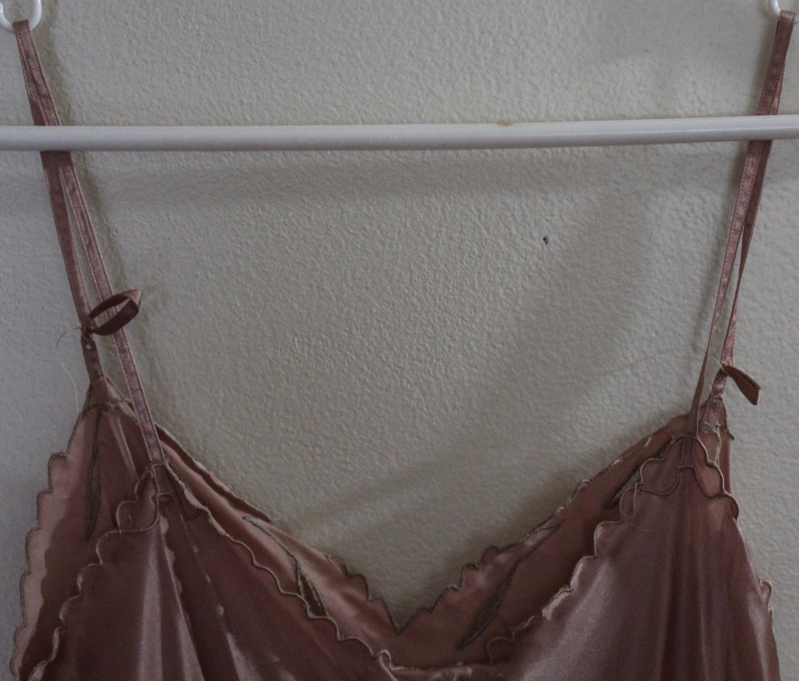 Vtg 50s Pink Rose Slip Dress Lingerie Satin/Silk?