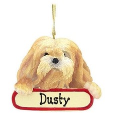 E  S Pets ORN218-23 Lhasa Apso Santa's Pals Christmas Ornament