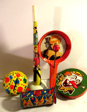 Vintage Tin Noise Makers U.S. Metal Kirchhof Lot 5