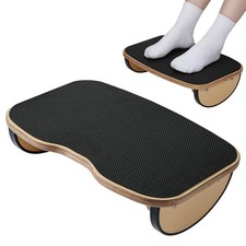 Wood Foot Stools for Under Office Desk,Ergonomic Rocking Footrest with All-No...