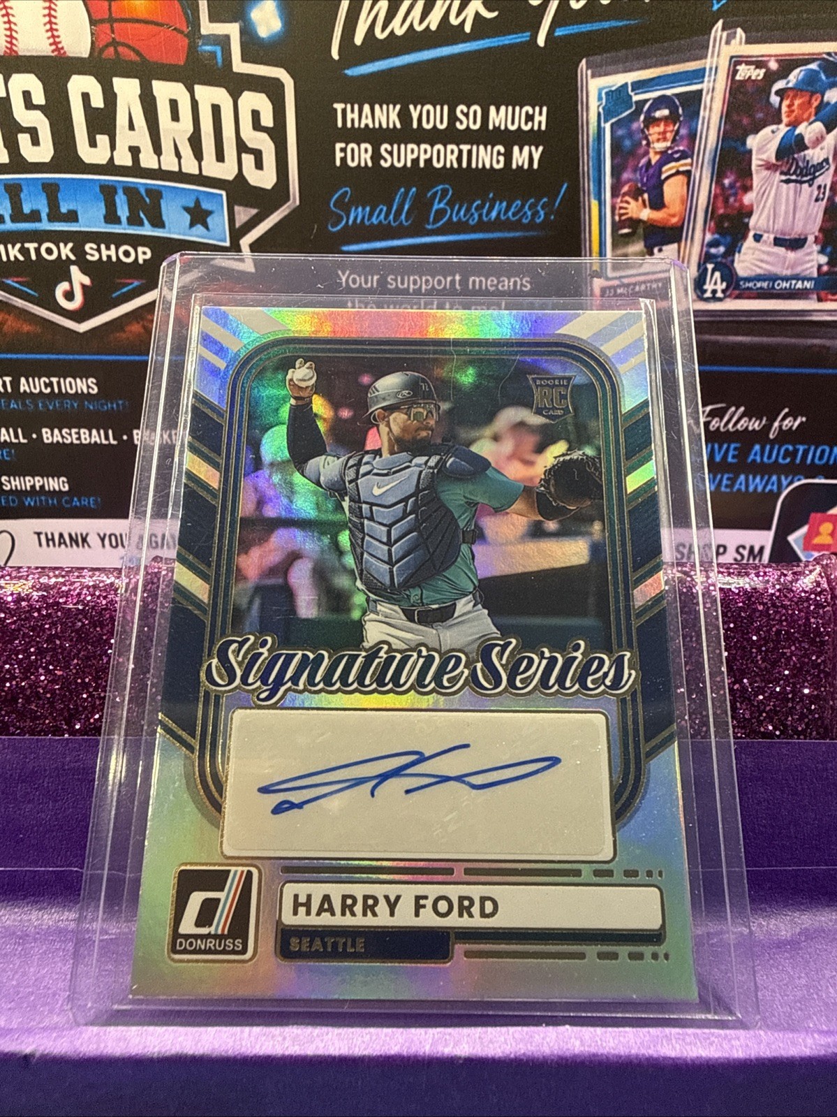 2026 Panini Donruss Harry Ford RC Auto Signature Series SS-HF Seattle Mariners