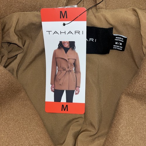 Tahari Women's Water-Resistant Tie Belt Trench Wrap Coat Jacket     Size M  Tan - Bild 2 von 3