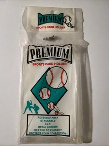 Premium Sports Card Holder 3x5 Screw Down Recessed Area Stackable- lot of 30 