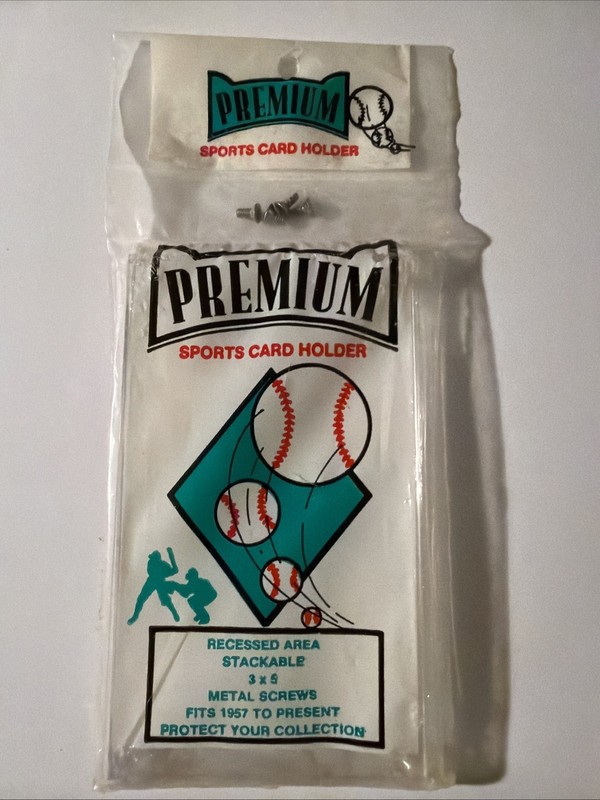 Premium Sports Card Holder 3x5 Screw Down Recessed Area Stackable- lot of 30 