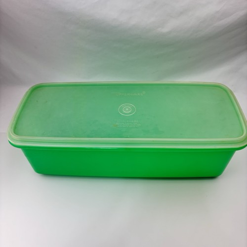 Tupperware Vintage Rectangle Celery Container Crisper Green Picnic Caravan - Picture 5 of 9