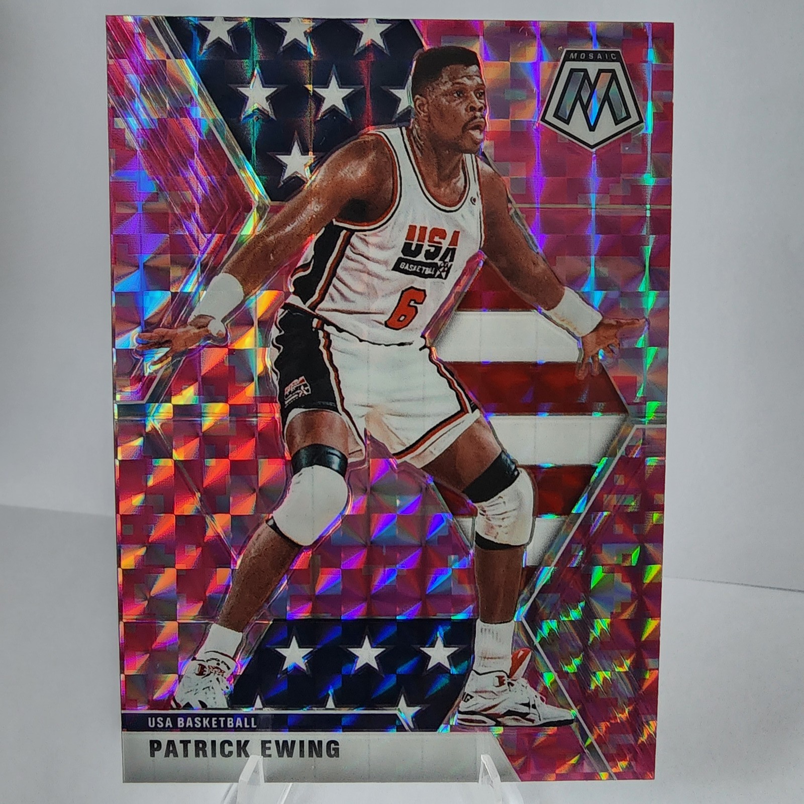 2019-20 Panini Mosaic Patrick Ewing Camo Pink #253