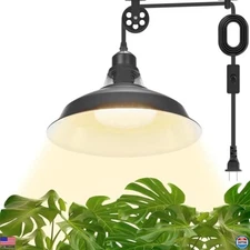 MYSWEETY Vintage Hanging Grow Light - Full Spectrum Indoor Pendant, 16.4FT Cord