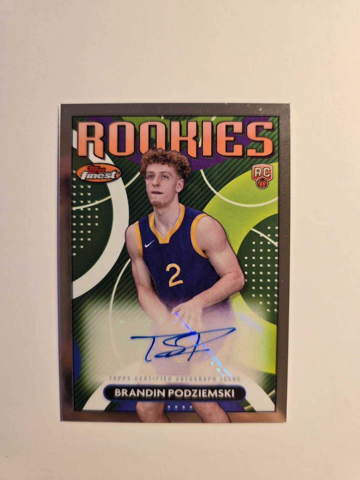2023 TOPPS FINEST BRANDIN PODZIEMSKI ROOKIE AUTO RFA-BP