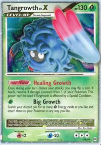 Damaged Tangrowth LV.X - 99/99 - Rare Holo LV.X Pokemon Arceus