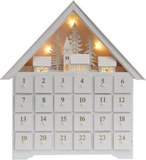 Christmas Wooden Advent Calendar House W/ 24 Drawers Countdown to Christmas for