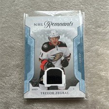 Upper Deck 2023-24 Artifacts Trevor Zegras NHL Remnants Jersey #NR-TZ Ducks
