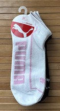 Puma Women's Logo Sport Lifestyle Pack Low Cut Socks Shoe Size 4-10.5 New 3 Pair
