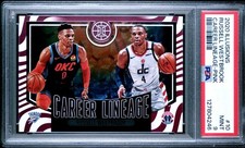 2020 RUSSELL WESTBROOK PSA 9 PANINI ILLUSIONS CAREER LINEAGE PINK #'d /25 