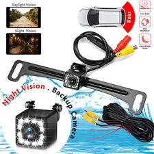 170° Car Rear View Backup Camera License Plate Reverse Night Vision Waterproof