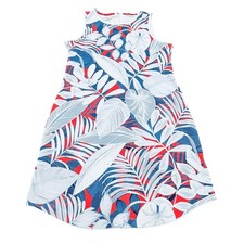Tommy Bahama IslandZone Dress S Petite Tropical Palm Leaf Sleeveless Golf Resort