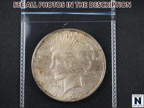NobleSpirit Choice AU / BU 1922 Silver Peace Dollar