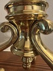 Vintage Solid Brass Pillar Candle Holder 8.5" Tall — photo 2