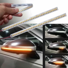 2X 15cm LED Light Car Rearview Mirror Strip Lamp Flowing Turn Signal Side Light
