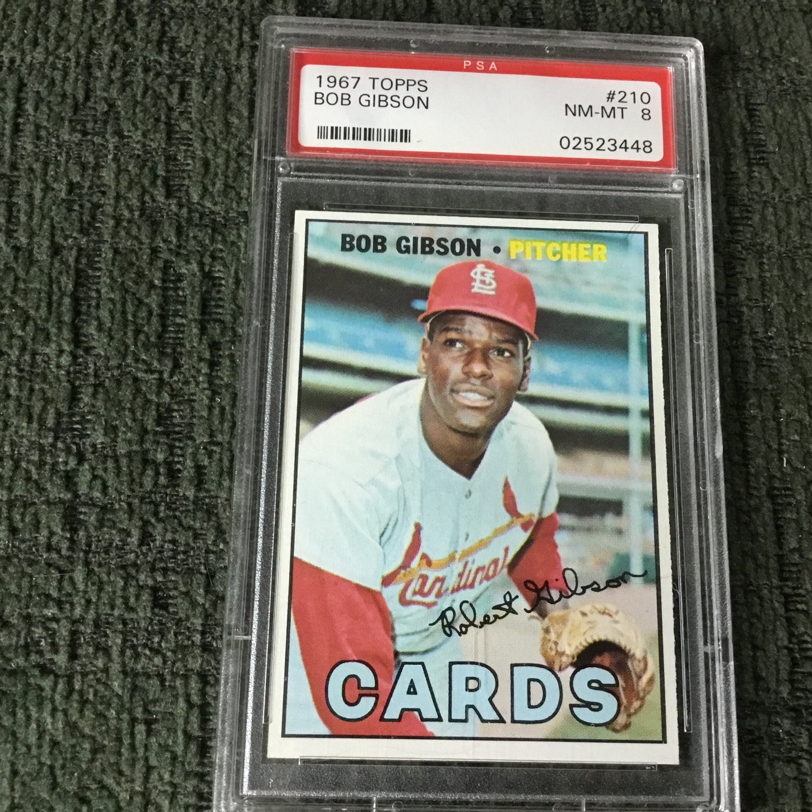 1967 Topps #210 Bob Gibson PSA 8 NM-MT