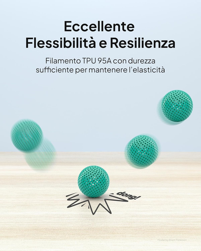 TPU 95A Filamento per Stampanti 3D 1,75 Mm Nero Bianco 4KG, TPU Filamento Flessi - Foto 2 di 12
