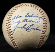 HALL OF FAME BASEBALL - AUTOGRAPHED SIGNED BASEBALL 08/18/1975 WITH CO-SIGNERS