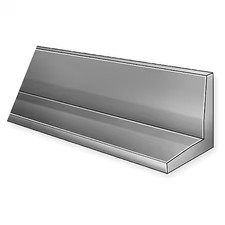 Uhmw Polyethylene Polyethylene Angle Stock, 120 In L, 0.25 In T, White, 2Njc7