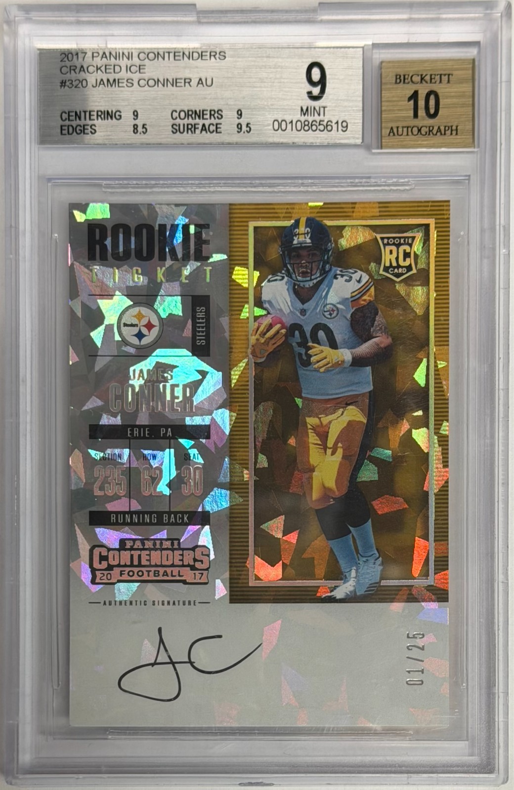 James Conner Panini Contenders #320 Autograph-Cracked Ice