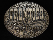 OD15118 VINTAGE 1970s  FRONTIER HOTEL LAS VEGAS  GAMBLING BELT BUCKLE