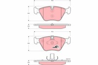 TRW Bremsbelagsatz Scheibenbremse Cotec GDB1577 FüR E85 Z4 BMW E46 E86 3Er CSL