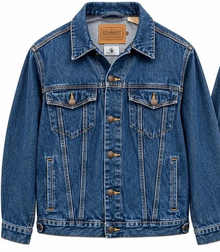 C.E. Schmidt Workwear Denim Trucker Jacket Men Large Blue NWT 19-R570 1N - product listing photo