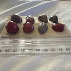 Antique Celluloid Nuts & Fruit s Novelty Sewing Buttons Lot of 8 large Wow! — photo 2