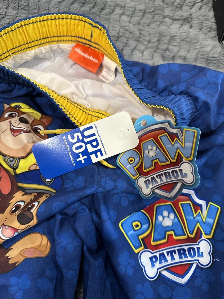 Nuevo con etiquetas Talla 7 - Pantalones cortos de natación para niños Paw Patrol con estampado de personajes Foto 3 de 4