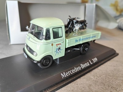Schuco Mercedes-Benz L319 pick-up with BMW R75 1:43 B66042530