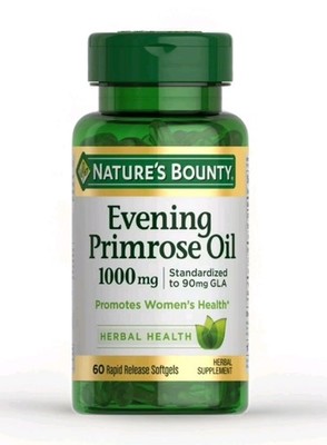 Nature's Bounty Evening Primrose Oil 1000mg Softgels 60 Exp 12/2029