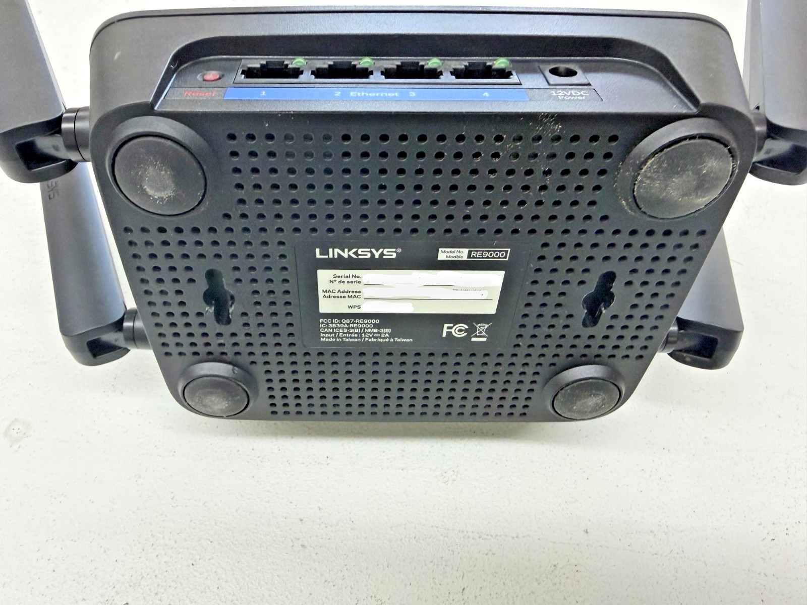 Linksys RE9000 AC3000 Tri-Band Wi-Fi Range Extender Max-Stream 4 port Gigabit