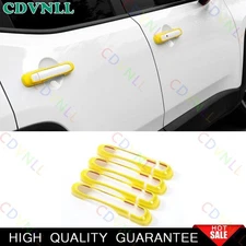 For Jeep Renegade 2016+ Bright Yellow Exterior Side Door Handle Strip Trim 8PCS