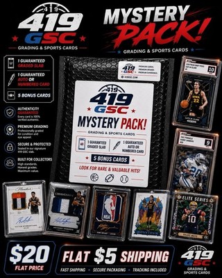   419 GSC Mystery Pack! Guaranteed Graded Slab + Auto/Numbered Card!  