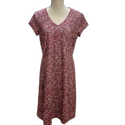 LL Bean Activewear Kleid A-Linie Knielang Damen M Sportlich Sportlich Taschen