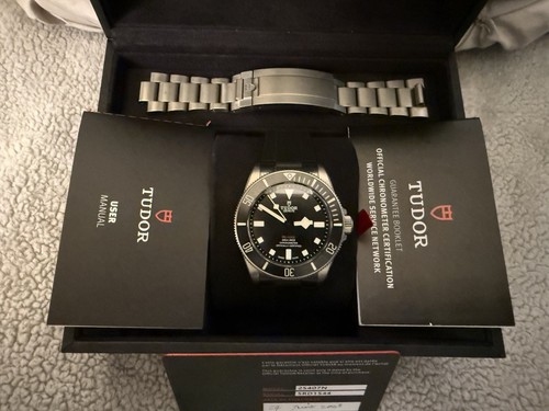 Tudor Pelagos 39mm Titanium Automatic Black Men's Watch 25407N...