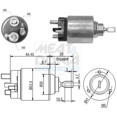 Meat & Doria Magnetschalter Starter FüR Ford Mondeo II Turnier BNP 1.8I 2.0I-image